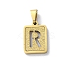 304 Stainless Steel Alphabet Pendants STAS-S152-01G-R-1
