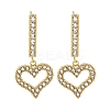Ion Plating(IP) Stainless Steel Inlay Rhinestone Stud Earrings for Women EJEW-M024-05B-G-1