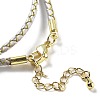 Polyester Cord Braided Necklace Makings MAK-L043-03G-07-3