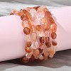Natural Natural Red Quartz Beads Stretch Bracelets for Women BJEW-Z158-02B-02-1