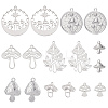 16Pcs 8 Style 201 & 304 Stainless Steel Charms STAS-SC0004-92-1