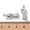 Rhodium Plated 925 Sterling Silver Fold Over Clasps LS-STER-D005-10P-4
