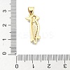 Brass Micro Pave Clear Cubic Zirconia Pendants KK-A221-15A-G-3