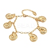 Summer 304 Stainless Steel Sea Animals Charm Bracelets BJEW-D359-16A-G-2