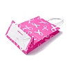 Awareness Ribbon Print Paper Packing Tote Bags LS-CARB-R001-01F-3