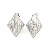 Non-Tarnish Rhombus 304 Stainless Steel Ear Studs EJEW-L290-008P-1