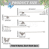 12Pcs 6 Style Alloy Curb Link Shoe Decoration Chain FIND-PHE00001-2