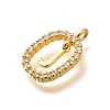 Brass Micro Pave Cubic Zirconia Pendants ZIRC-P123-01G-J01-2