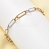 304 Stainless Steel Oval Link Chain Bracelets for Women LS-BJEW-D377-01B-1