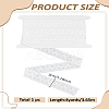 4 Yards Milk Fiber Embroidery Flower Lace Trim SRIB-LP0001-12B-2