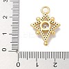Rack Plating Brass Micro Pave Clear Cubic Zirconia Pendants KK-L224-008G-3
