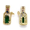 Brass Micro Pave Cubic Zirconia Pendants X-ZIRC-L100-045G-2