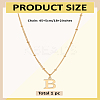 1Pc Brass Chain & 304 Stainless Steel Letter Pendant Necklaces NJEW-LP0001-35B-G-2