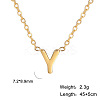 201 Stainless Steel Initial Pendant Necklaces FS-WG78A3B-25-1