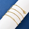 2MM Brass Satellite Chain Necklaces for Women NJEW-D302-49G-1