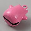 Lucky Cat Shapes Baking Paint Brass Pendants KK-WH0081-69B-2
