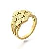 Textured Rhombus 304 Stainless Steel Finger Ring for Women RJEW-L126-06B-G-4