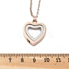 304 Stainless Steel Heart Urn Ashes Necklaces STAS-Z106-09RG-02-6