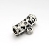 Tibetan Style Alloy Hollow Tube Bail Beads Tube Bails TIBEB-O004-46-3