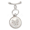 Brass Micro Pave Clear Cubic Zirconia Toggle Clasps KK-N254-92P-3