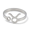 Non-Tarnish Constellations 304 Stainless Steel Open Cuff Ring for Women RJEW-L122-001P-06-2