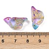 Electroplate and Golden Metal Enlaced Glass Beads EGLA-T029-03A-3