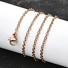 304 Stainless Steel Cable Chain Necklace Making LS-STAS-P045-01RG-A-2