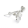 Anti-Tarnish Rhodium Plated 925 Sterling Silver Micro Pave Cubic Zirconia Pendant Bails STER-P034-56P-4