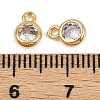 Brass Pave Cubic Zirconia Pendants KK-H078-07G-3