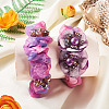 2Pcs 2 Colors Chic Solid Color French Satin Pigtail Hair Tie for Elegant Hairstyles OHAR-TA0001-10A-8