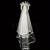 Rhinestone Bridal Veil Hair Accessories PW-WG58256-03-1
