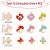 48Pcs 12 Style Autumn Theme Alloy Enamel Charms ENAM-SZ0003-12-7