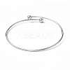 Tarnish Resistant Adjustable 304 Stainless Steel Wire Cuff Bangle Making MAK-F286-02P-3