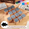 Wooden Stamps with Rubber DIY-WH0002-65A-4