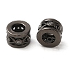 Rack Plating Brass Cubic Zirconia Hollow Column European Beads KK-Z033-25B-2
