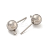 Non-Tarnish 304 Stainless Steel Stud Earring Findings STAS-O004-10E-P-2