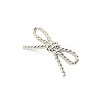 Twist Bowknot Zinc Alloy Ornament Clasps PURS-PW0007-13P-1