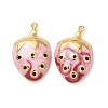 304 Stainless Steel Enamel Pendants STAS-H483-40B-G-1