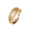 304 Stainless Steel Cuff Open Rings for Women LS-RJEW-H255-01G-09-4