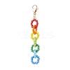 Glass Chain Pendant Decorations X1-HJEW-TA00358-2