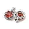 Brass Micro Pave Cubic Zirconia Pendents KK-R210-19P-2