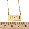 304 Stainless Steel Number 11:11 Pendant Necklaces NJEW-NH0002-01G-06-3