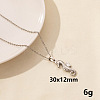 Stylish Ocean 304 Stainless Steel Sea Horse Pendant Necklace for Women ZE1503-7-1