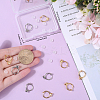 12Pcs 2 Color Brass Clip-on Earring Converters Findings KK-BBC0010-05-3