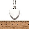304 Stainless Steel Heart Cinerary Casket Pendant Necklaces NJEW-V002-02P-5