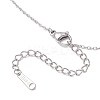 Flower Brass Pave Clear Cubic Zirconia Pendant Necklaces NJEW-JN05287-5