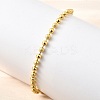 Brass Round Beads Slider Bracelets for Women BJEW-D317-13A-G-3