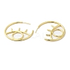 Rack Plating Brass Hollow Eye Stud Earrings EJEW-F315-03G-02-2
