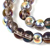 Electroplate Transparent Glass Beads Strands EGLA-Q132-4MM-A10-3