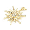 Rack Plating Brass Micro Pave Cubic Zirconia Pendants KK-H509-21G-02-2